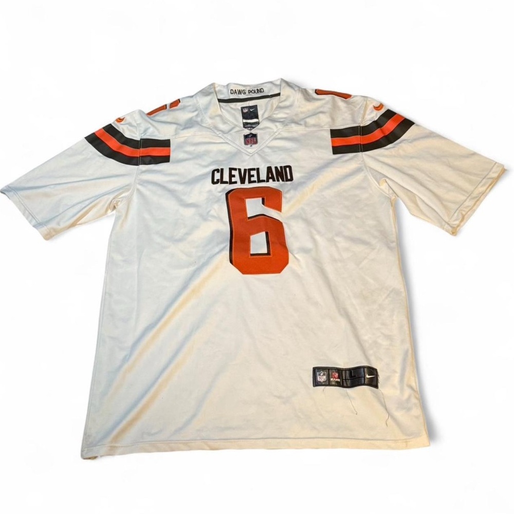Nike Cleveland Browns White #6 Football Jersey